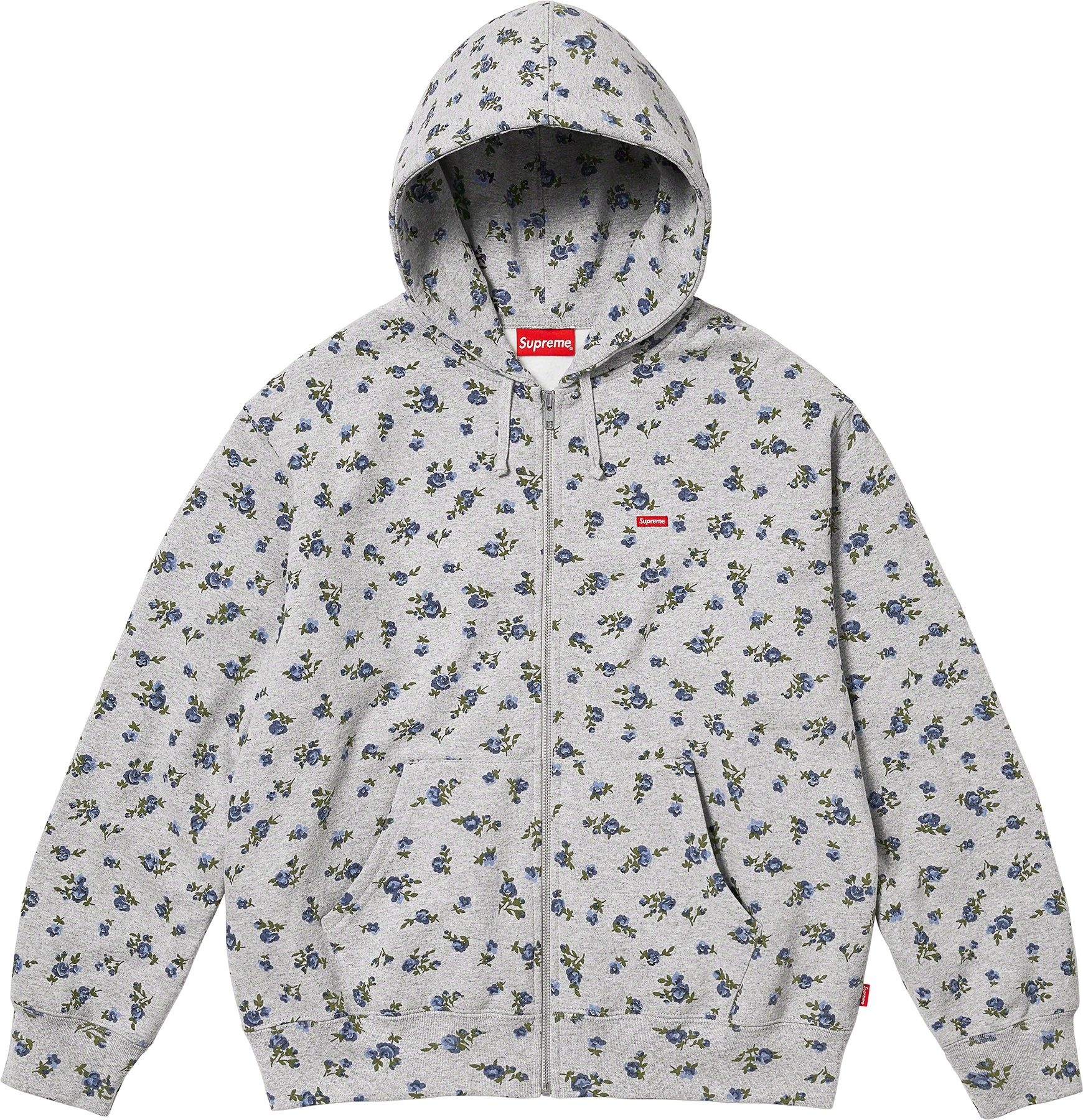 Small Box Zip Up Hooded Sweatshirt view 6